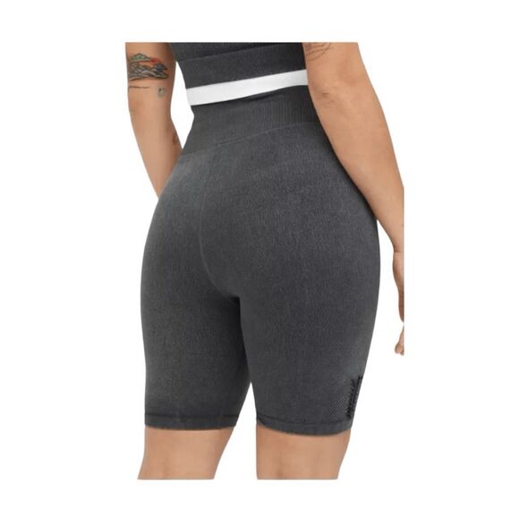 Aerie Offline Seamless Macrame Bike Shorts Grey Shadow Knit 6.5" Stretch XS - Picture 3 of 6